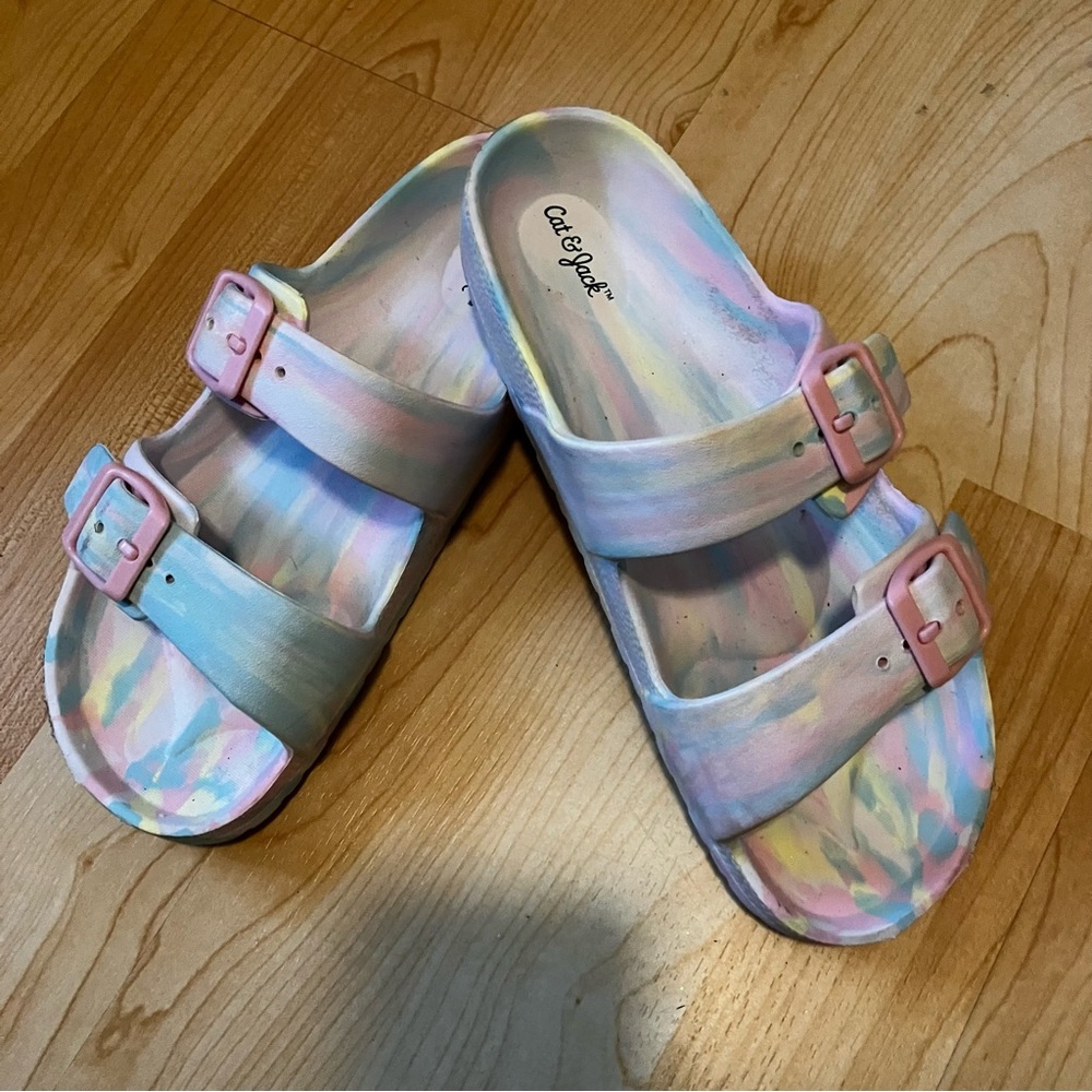 Girls Noah Contoured Footbed Sandals EUC - Picture 3 of 8